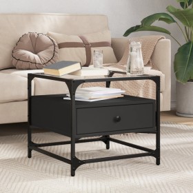 Glass surface black steel coffee table 50x50x45 cm by , Coffee table - Ref: Foro24-846049, Price: 76,99 €, Discount: %