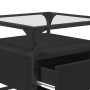 Glas-Stahl-Couchtisch, schwarz, 50x50x45 cm von , Couchtisch - Ref: Foro24-846049, Preis: 76,99 €, Rabatt: %