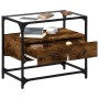 TV stand made of smoked oak wood and glass, measuring 60x35x51 cm. by , TV Furniture - Ref: Foro24-846056, Price: 69,70 €, Di...