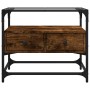 TV stand made of smoked oak wood and glass, measuring 60x35x51 cm. by , TV Furniture - Ref: Foro24-846056, Price: 69,70 €, Di...