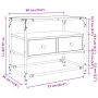 TV stand made of smoked oak wood and glass, measuring 60x35x51 cm. by , TV Furniture - Ref: Foro24-846056, Price: 69,70 €, Di...