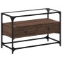 TV stand made of brown oak wood and glass, measuring 80x35x51 cm. by , TV Furniture - Ref: Foro24-846063, Price: 84,99 €, Dis...