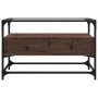 TV stand made of brown oak wood and glass, measuring 80x35x51 cm. by , TV Furniture - Ref: Foro24-846063, Price: 84,99 €, Dis...