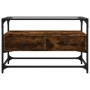 TV stand made of smoked oak glass and wood, measuring 80x35x51 cm. by , TV Furniture - Ref: Foro24-846061, Price: 79,29 €, Di...