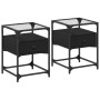 Bedside tables 2 units engineered wood black 40x30x50 cm by , Nightstands - Ref: Foro24-846075, Price: 102,12 €, Discount: %