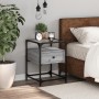 Bedside table made of gray Sonoma engineered wood, 40x40x55 cm. by , Nightstands - Ref: Foro24-846080, Price: 63,67 €, Discou...