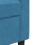 Set of sofas with 3 blue velvet cushions by , Sofas - Ref: Foro24-3278360, Price: 610,89 €, Discount: %