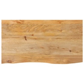 Solid mango wood table top with natural edge, 100x60x3.8 cm by , Table tops - Ref: Foro24-370502, Price: 95,99 €, Discount: %