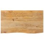 Solid mango wood table top with natural edge, 100x60x3.8 cm by , Table tops - Ref: Foro24-370502, Price: 86,78 €, Discount: %