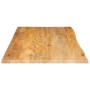 Solid mango wood table top with natural edge, 100x60x3.8 cm by , Table tops - Ref: Foro24-370502, Price: 86,78 €, Discount: %