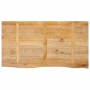 Solid mango wood table top with natural edge, 100x60x3.8 cm by , Table tops - Ref: Foro24-370502, Price: 86,78 €, Discount: %