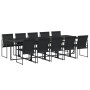 11-piece black textilene garden dining set by , Garden sets - Ref: Foro24-3295121, Price: 644,99 €, Discount: %