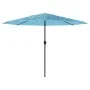 Sombrilla de jardín con palo de acero azul 388x388x248 cm de , Sombrillas - Ref: Foro24-4005114, Precio: 141,26 €, Descuento: %