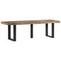 Solid recycled wood and steel bench 160 cm by , Benches for halls and storage - Ref: Foro24-4006412, Price: 108,55 €, Discoun...