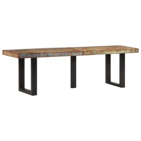 Solid recycled wood and steel bench 160 cm by , Benches for halls and storage - Ref: Foro24-4006412, Price: 108,68 €, Discoun...