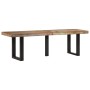 Solid recycled wood and steel bench 160 cm by , Benches for halls and storage - Ref: Foro24-4006412, Price: 108,55 €, Discoun...