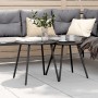 Round garden side tables, set of 2, made of steel with black powder coating. by , Garden tables - Ref: Foro24-4008112, Price:...