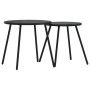 Round garden side tables, set of 2, made of steel with black powder coating. by , Garden tables - Ref: Foro24-4008112, Price:...