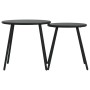 Round garden side tables, set of 2, made of steel with black powder coating. by , Garden tables - Ref: Foro24-4008112, Price:...