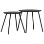 Round garden side tables, set of 2, made of steel with black powder coating. by , Garden tables - Ref: Foro24-4008112, Price:...