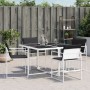 Garden chairs with cushions 4 pcs white steel and textilene by , Garden chairs - Ref: Foro24-4008590, Price: 154,90 €, Discou...