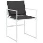 Garden chairs with cushions 4 pcs white steel and textilene by , Garden chairs - Ref: Foro24-4008590, Price: 154,90 €, Discou...