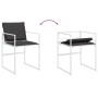 Garden chairs with cushions 4 pcs white steel and textilene by , Garden chairs - Ref: Foro24-4008590, Price: 154,90 €, Discou...