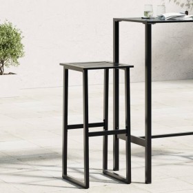 Bar stools 2 units black steel 38x38x80 cm by , Garden chairs - Ref: Foro24-4009265, Price: 119,72 €, Discount: %