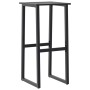 Bar stools 2 units black steel 38x38x80 cm by , Garden chairs - Ref: Foro24-4009265, Price: 119,48 €, Discount: %