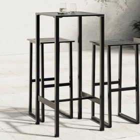 High bar table, steel with black powder coating, 50x50x110 cm by , Garden tables - Ref: Foro24-4009267, Price: 107,85 €, Disc...