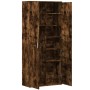 Tall smoked oak engineered wood sideboard 80x35x180 cm by , Lockers and storage cabinets - Ref: Foro24-3276655, Price: 227,03...