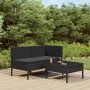 3-piece garden furniture set and black synthetic rattan cushions by vidaXL, Garden sets - Ref: Foro24-310187, Price: 194,99 €...