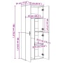 Aparador alto madera de ingeniería roble ahumado 70x35x180 cm de , Taquillas y armarios de almacenamiento - Ref: Foro24-32766...