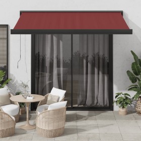 Burgundy retractable manual awning 300x250 cm by , Awnings - Ref: Foro24-3215318, Price: 500,99 €, Discount: %