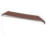 Manual retractable brown awning 400x350 cm by , Awnings - Ref: Foro24-3215387, Price: 338,99 €, Discount: %