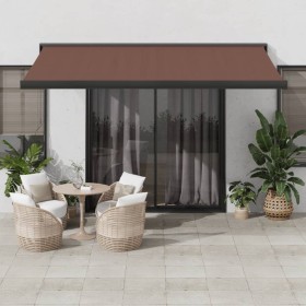 Manual retractable brown awning 450x300 cm by , Awnings - Ref: Foro24-3215726, Price: 599,99 €, Discount: %