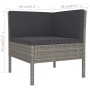 Set de muebles de jardín 2 pzas y cojines ratán sintético gris de vidaXL, Conjuntos de jardín - Ref: Foro24-310208, Precio: 9...