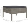 Set de muebles de jardín 2 pzas y cojines ratán sintético gris de vidaXL, Conjuntos de jardín - Ref: Foro24-310208, Precio: 9...