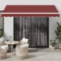 Automatic retractable burgundy awning 350x250 cm by , Awnings - Ref: Foro24-3310183, Price: 341,53 €, Discount: %