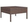 Set muebles de jardín 3 pzas y cojines ratán sintético marrón de vidaXL, Conjuntos de jardín - Ref: Foro24-310185, Precio: 15...