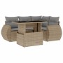 Gartensofa-Set mit 5-teiligen Kissen aus synthetischem Rattan in Beige. von , Gartensets - Ref: Foro24-3268509, Preis: 451,74...