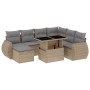 Garden sofa set with 8 pieces of synthetic beige rattan and cushions. by , Garden sets - Ref: Foro24-3268699, Price: 629,25 €...