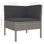 Set de muebles de jardín 3 pzas y cojines ratán sintético gris de vidaXL, Conjuntos de jardín - Ref: Foro24-310188, Precio: 2...