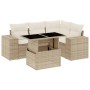 Gartensofa-Set mit 5-teiligen Kissen aus synthetischem Rattan in Beige. von , Gartensets - Ref: Foro24-3269138, Preis: 524,72...