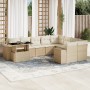 Garden sofa set with beige cushions, 10 pieces, synthetic rattan by , Garden sets - Ref: Foro24-3269398, Price: 825,46 €, Dis...