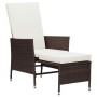 Garden recliner with brown synthetic rattan cushions by vidaXL, Garden chairs - Ref: Foro24-310229, Price: 132,59 €, Discount: %