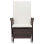 Garden recliner with brown synthetic rattan cushions by vidaXL, Garden chairs - Ref: Foro24-310229, Price: 132,59 €, Discount: %