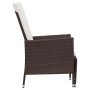 Garden recliner with brown synthetic rattan cushions by vidaXL, Garden chairs - Ref: Foro24-310229, Price: 132,59 €, Discount: %