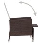 Garden recliner with brown synthetic rattan cushions by vidaXL, Garden chairs - Ref: Foro24-310229, Price: 132,59 €, Discount: %