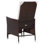 Garden recliner with brown synthetic rattan cushions by vidaXL, Garden chairs - Ref: Foro24-310229, Price: 132,59 €, Discount: %